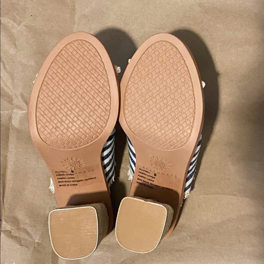 Yellow Box Block Heels | Sandals - Picture 6 of 8